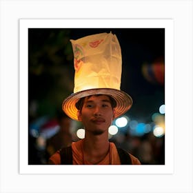 Hat Lantern Art Print