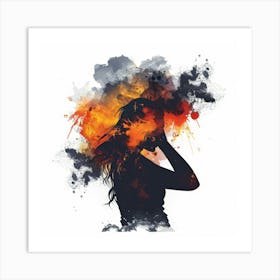 Silhouette Of A Woman 27 Art Print