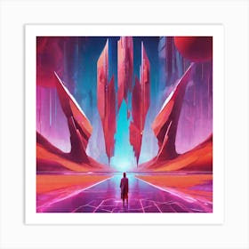 Futuristic Cityscape 206 Art Print