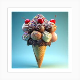 Ice Cream Cone Art Print