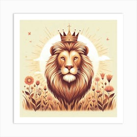 Lion With Crown Art Print