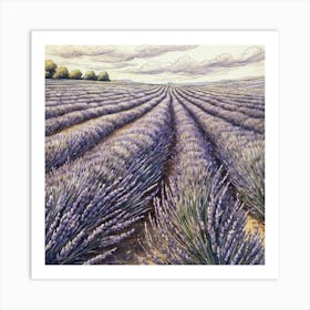 Lavender Field 2 Art Print