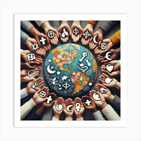 Hands Of People Around The World 1 Art Print