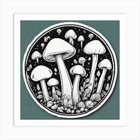 Mushroom Forest 15 Art Print