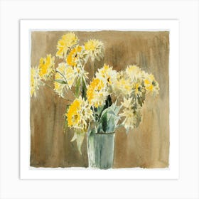 Yellow Chrysanthemums 1 Art Print