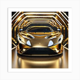 Golden Car 4 Art Print