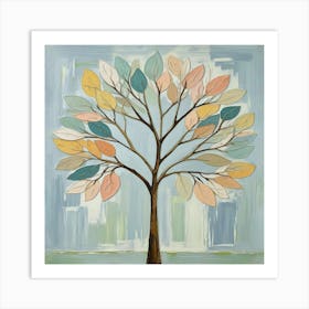 Tree Of Pastel Color 4 Art Print