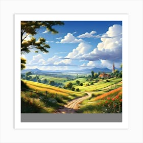 Landscape Painting 11 Art Print