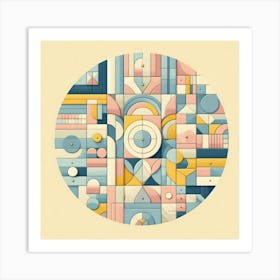 Geometric Abstract Painting 1 Art Print