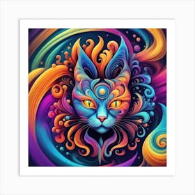 Magical Cat 1 Art Print