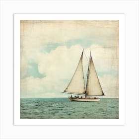 Vintage Sailboat 5 Art Print