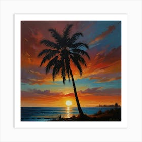 Sunset At The Beach 8 Art Print