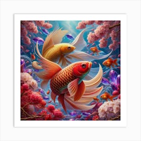 Chinese Koi Fish 2 Art Print