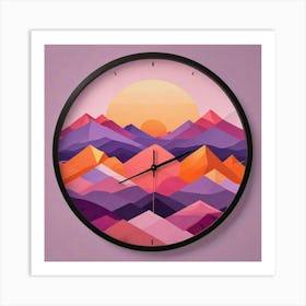 Triangle Geometric Clock Booble Marble Clock Frida Kahlo Clock Prismfold Clock Karma That Goes Around, Comes Around Circle Quote Clock Lucky Cat Clock (58) Art Print