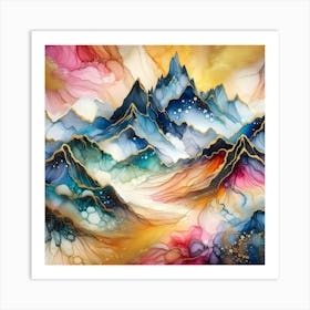 Mountain Painting Art Print