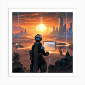 Last Stand Before Sun Set Art Print