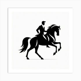 A man riding a horse Art Print