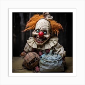 Spooky Clown Art Print