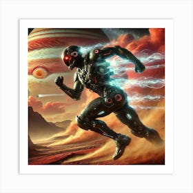 A Sci Fi Depiction Of Shocktrooper Exosuits Demons Art Print