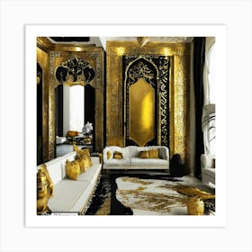 +Gold Colors Mixed With White And Black+This Is Al (3) Art Print