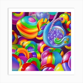 Psychedelic Candy Art Print