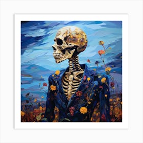 Skeleton In The Field 1 Art Print