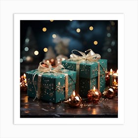 Artjuicebycsaba An Abstract And Colorful Christmass Decorations 22d4522e 2765 4f70 B5ea 1d50641bd478 Art Print