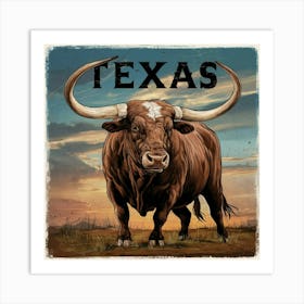 A Stunning Illustration Of The Texas Longhorn A Sy Zpmqwquntmwb01gc Fkozw P6xnne2vrtqyg5pvd2wpgw Art Print