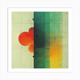 geometric water color minimal art Art Print