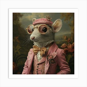 Mouse In A Suit Art Art Print