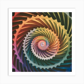 Spiral Fractal Art Art Print