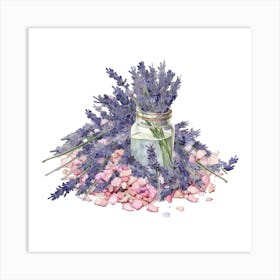 Lavender Essential Oil Art Print