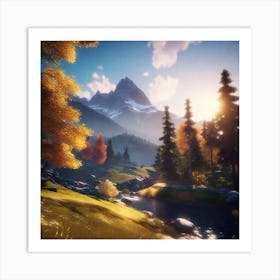 Autumn In The Mountains 48 Art Print