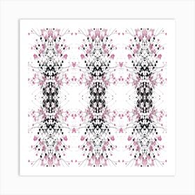 Delicate Flower Pattern Pink Art Print