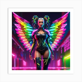 Neon Angel 7 Art Print