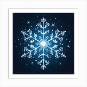 Snowflake Vector Art Print