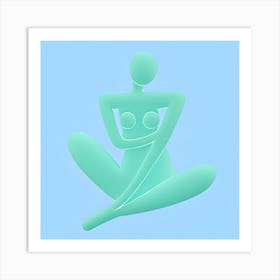 Woman In Yoga Pose 1 Art Print