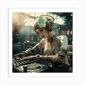 Dj Robot Art Print