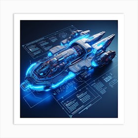 Futuristic Spaceship 7 Art Print