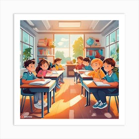 Children In The Classroom Art Print