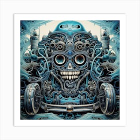 Scream Skull Art Print