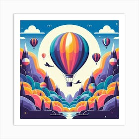 Hot Air Balloons In The Sky Art Print