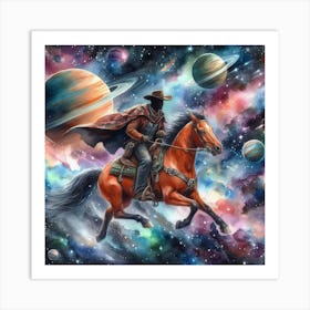 Cowboy In Space 1 Art Print