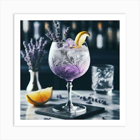 Lavender cocktail Art Print