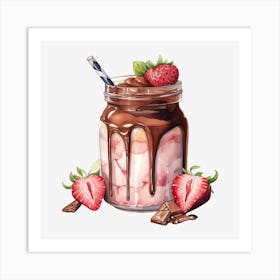 Strawberry Milkshake 20 Art Print