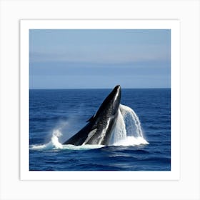 Humpback Whale Breaching 1 Art Print