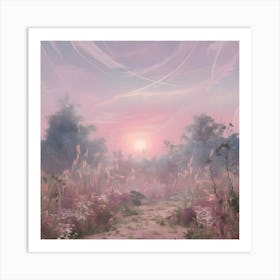 Pink Field Art Print