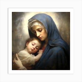 Virgin And Child Art Print