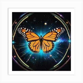 Butterfly In Space Art Print