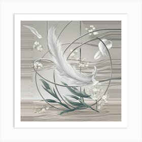 White Feathers 4 Art Print